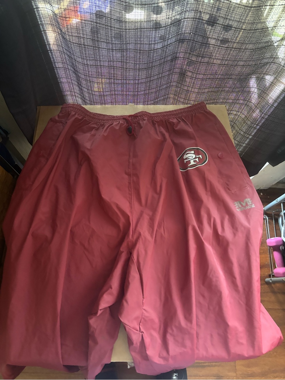 NFL San Francisco 49ers Red Mens Windbreaker Sweatpants